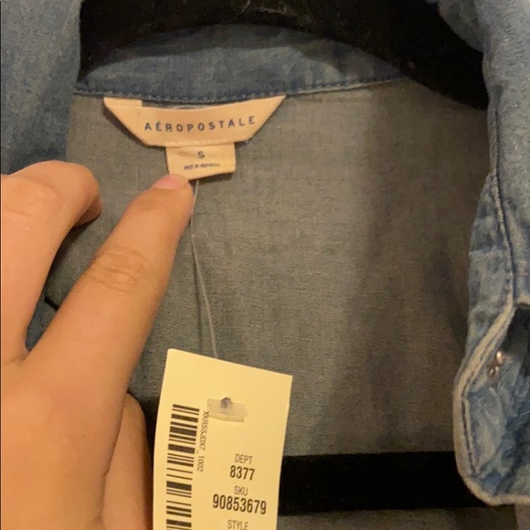 NWT Aeropostale denim button cardigan - Picture 3 of 4